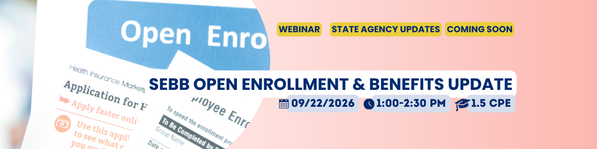 SEBB Open Enrollment & Benefits Update (09.22.26) Image