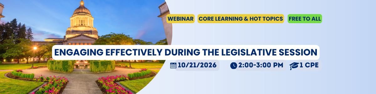 Legislative Advocacy Series: Engaging Effectively During the Legislative Session Image