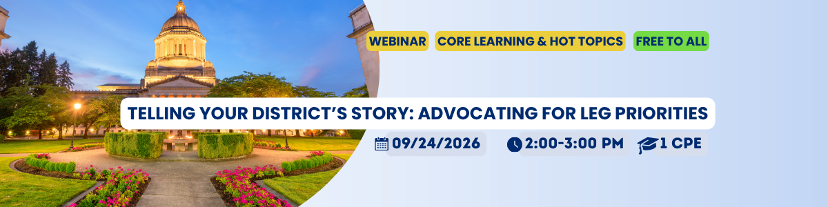 Legislative Advocacy Series: Telling Your District's Story - Advocating for Legislative Priorities Image