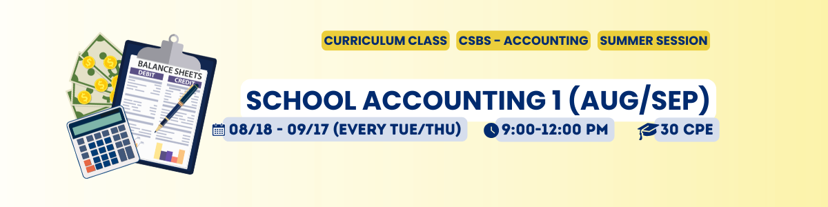 2026 School Accounting 1 - Online (Aug/Sep) Image