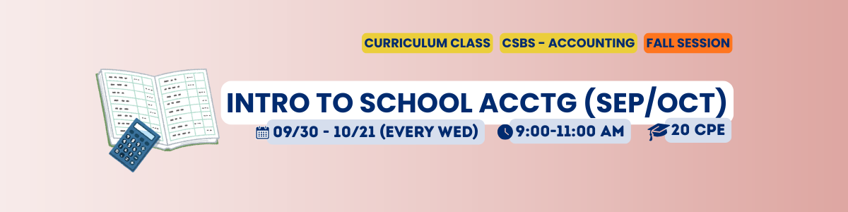 2026 Introduction to School Accounting - Online (Sep/Oct) Image