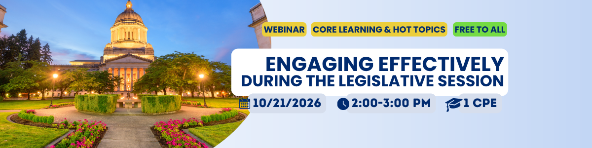 Legislative Advocacy Series: Engaging Effectively During the Legislative Session Image