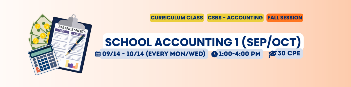 2026 School Accounting 1 - Online (Sep/Oct) Image