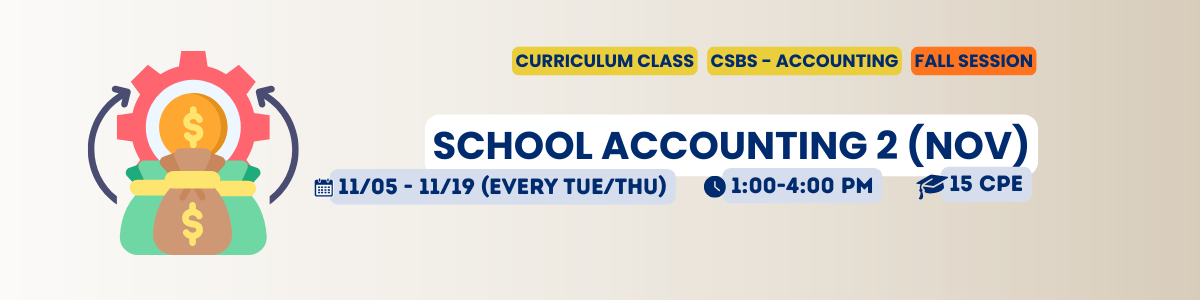 2026 School Accounting 2 - Online (Nov) Image